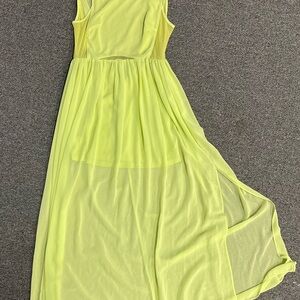 Lucy Paris Vibrant Yellow High Low Dress